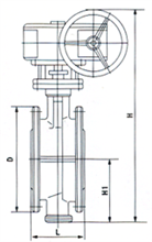  D343H型 蝸輪硬密封法蘭蝶閥