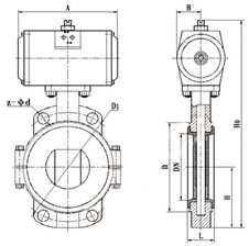 D671N氣動軟密封蝶閥產品圖 