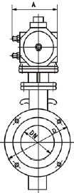 D672X氣動對夾式單偏心軟密封蝶閥產(chǎn)品圖 