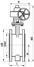 D942X電動法蘭軟密封蝶閥產(chǎn)品圖 