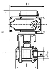  Q911電動(dòng)對(duì)焊球閥外形尺寸圖