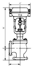 ZJHS型氣動角式單座調(diào)節(jié)閥結(jié)構(gòu)圖